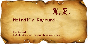 Molnár Rajmund névjegykártya