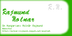 rajmund molnar business card